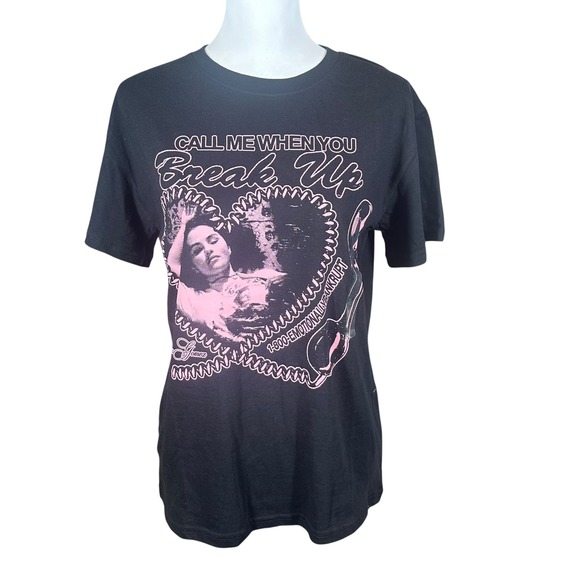 Selena Gomez Tops - Selena‎ Gomez Graphic T-Shirt NWT Women's Medium Black Call Me When You Break Up